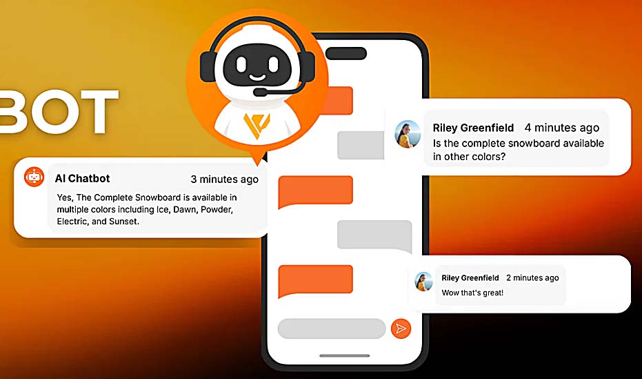 Moose AI Chatbot app for Shopify: Screenshot of example conversation with customer.