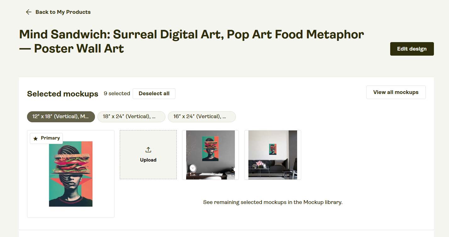 POD product with AI-generated SEO product title, example.