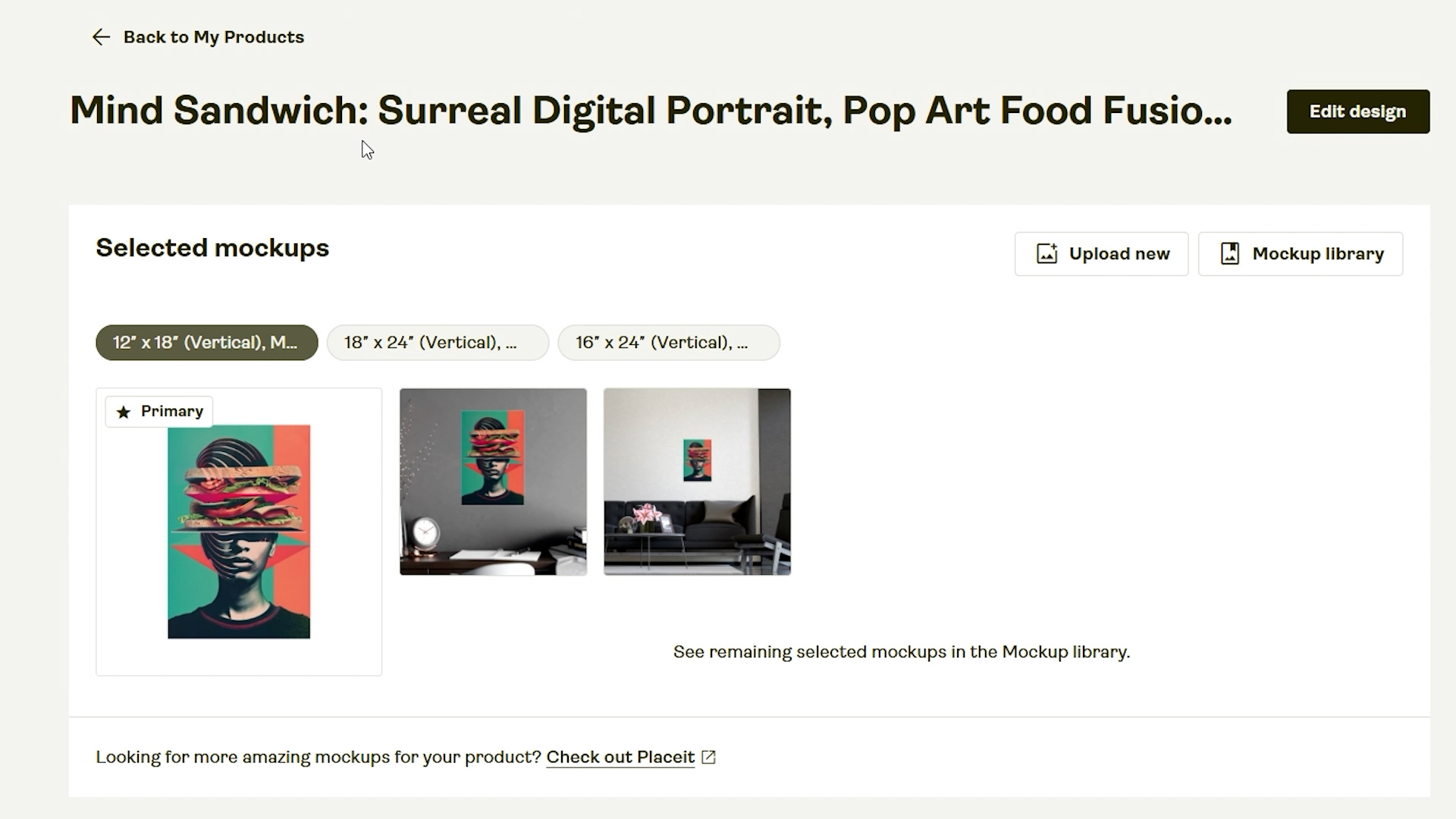 Printify screenshot: Good SEO product title example