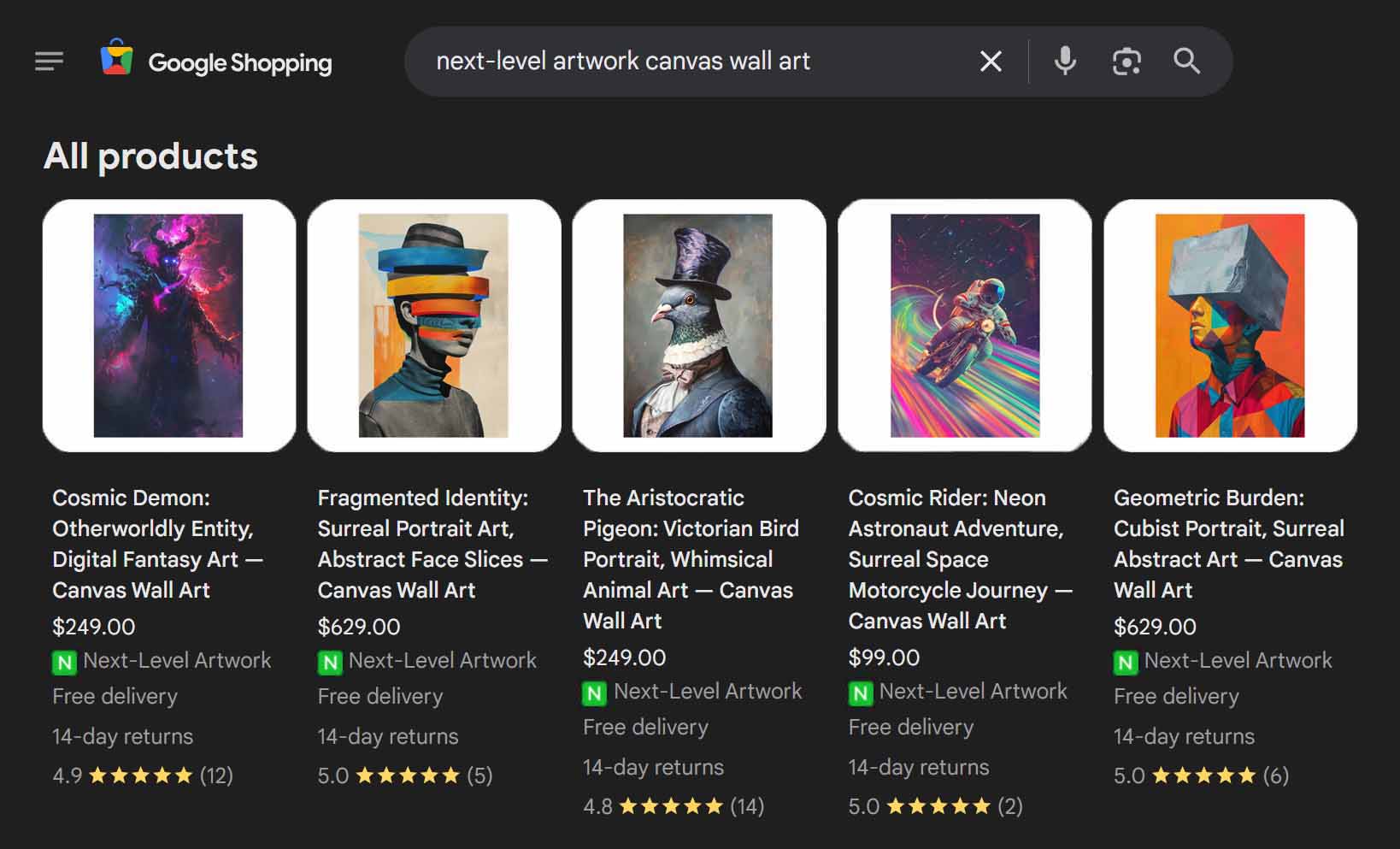 Examples of SEO-optimized print-on-demand products created by the Bulk POD Product Creator.