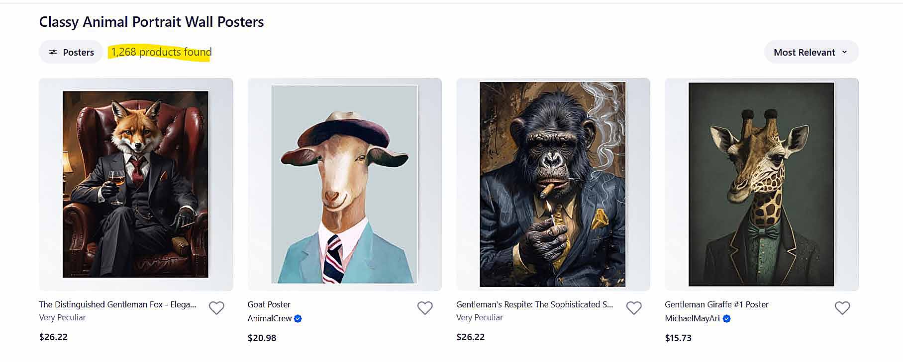 Print-on-demand store with large collection of recommended products to increase session time.