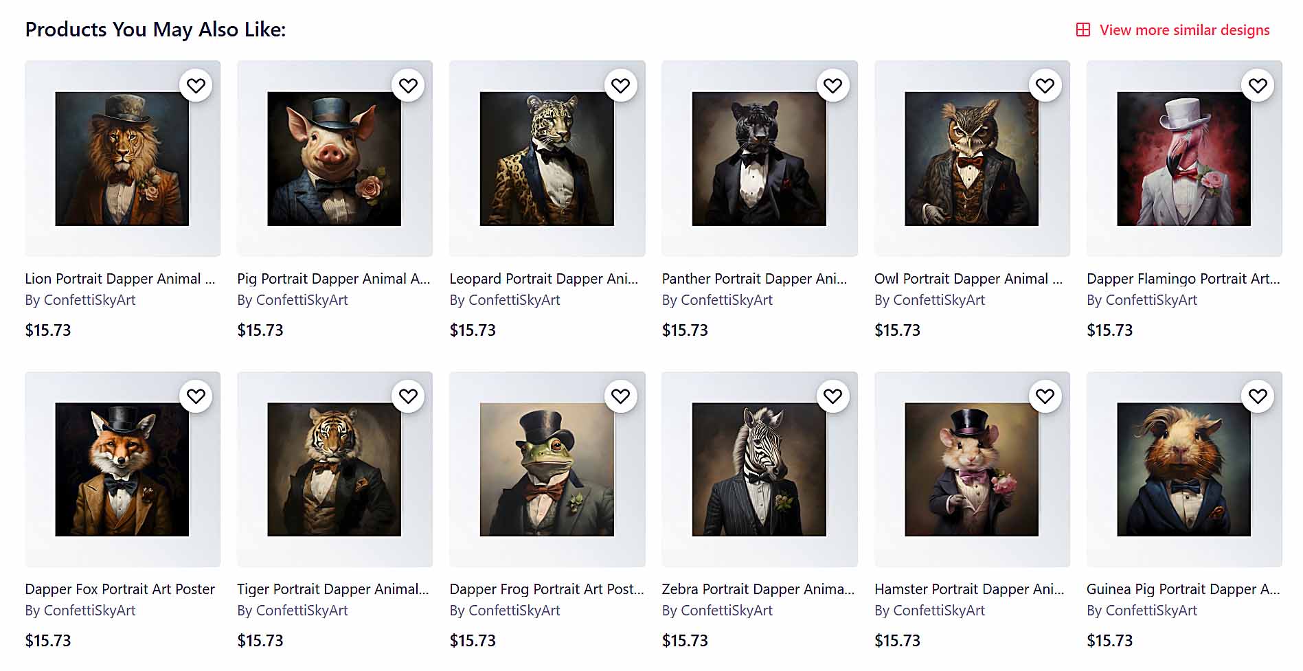 Print-on-demand store with large collection of recommended products to increase session time.