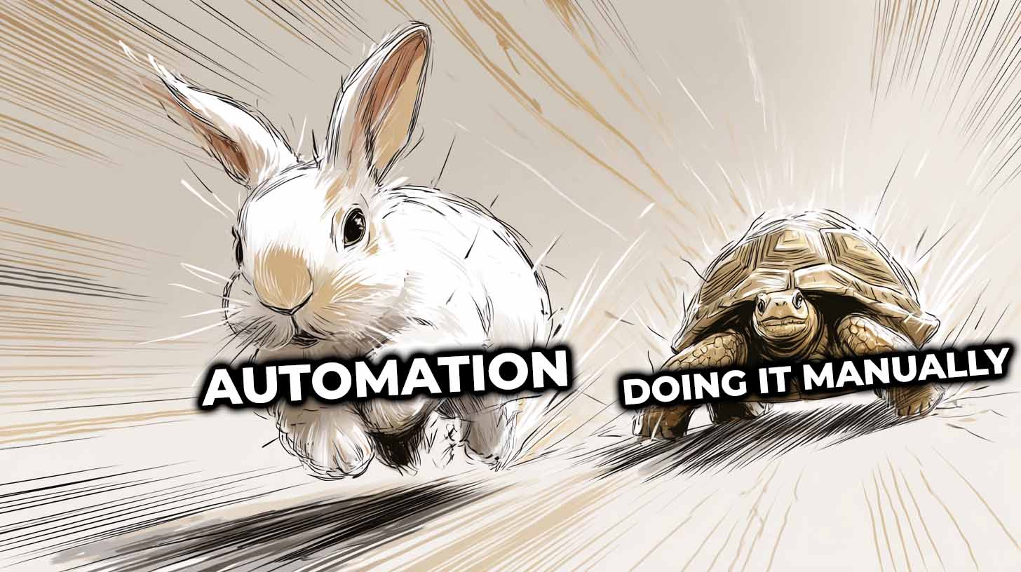 Slow, manual print-on-demand product creation vs. fast automation using AI.