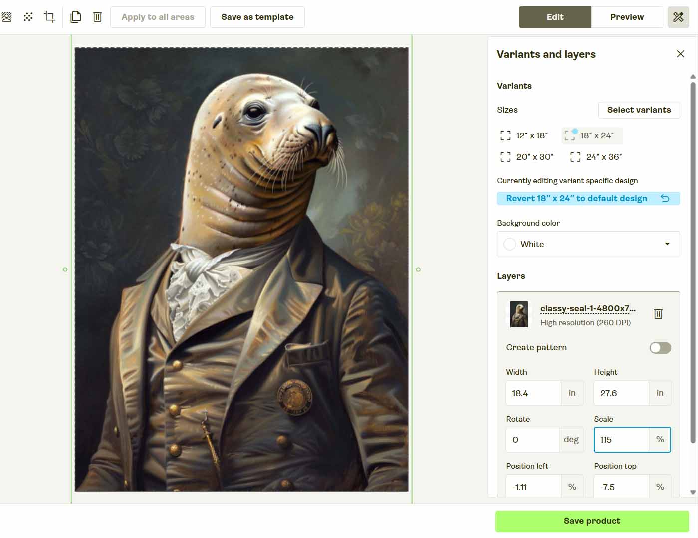 Slow, manual process of creating print-on-demand products one at a time.